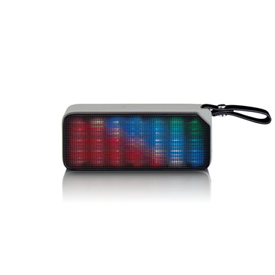 LENCO BT-191BK - Bluetooth® stereo speaker splashproof with party lights - Black