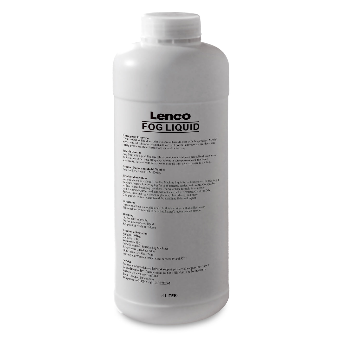 LENCO FML-100 - Płyn do FLM-220 i innych wytwornic mgły