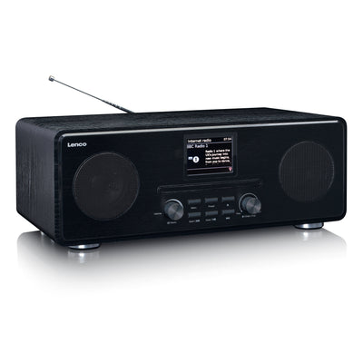 LENCO DIR-261BK - Radio internetowe / DAB + FM z odtwarzaczem CD i Bluetooth®, czarne