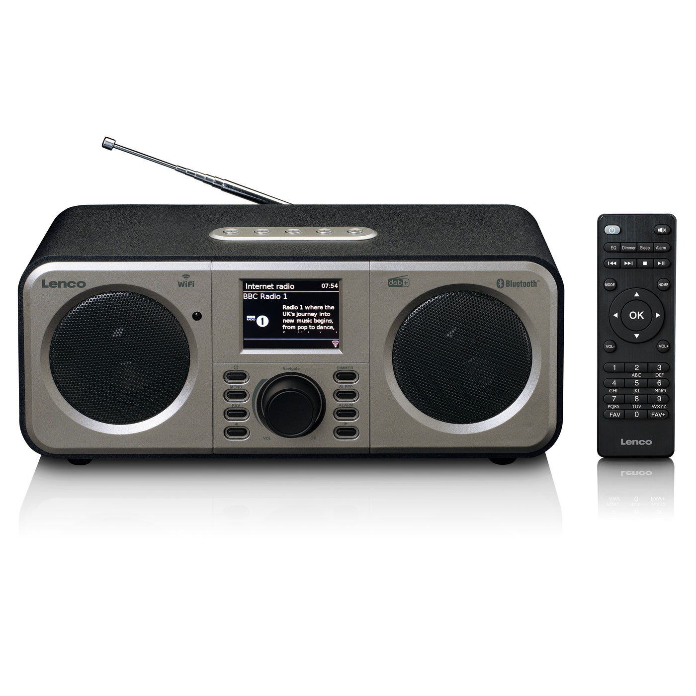 LENCO DIR-141BK - Internet radio with DAB+, Bluetooth® and Spotify