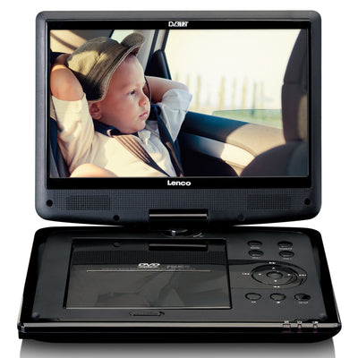 LENCO DVP-1064BK - 10" Portable DVD player with HD DVB T2 receiver - Black