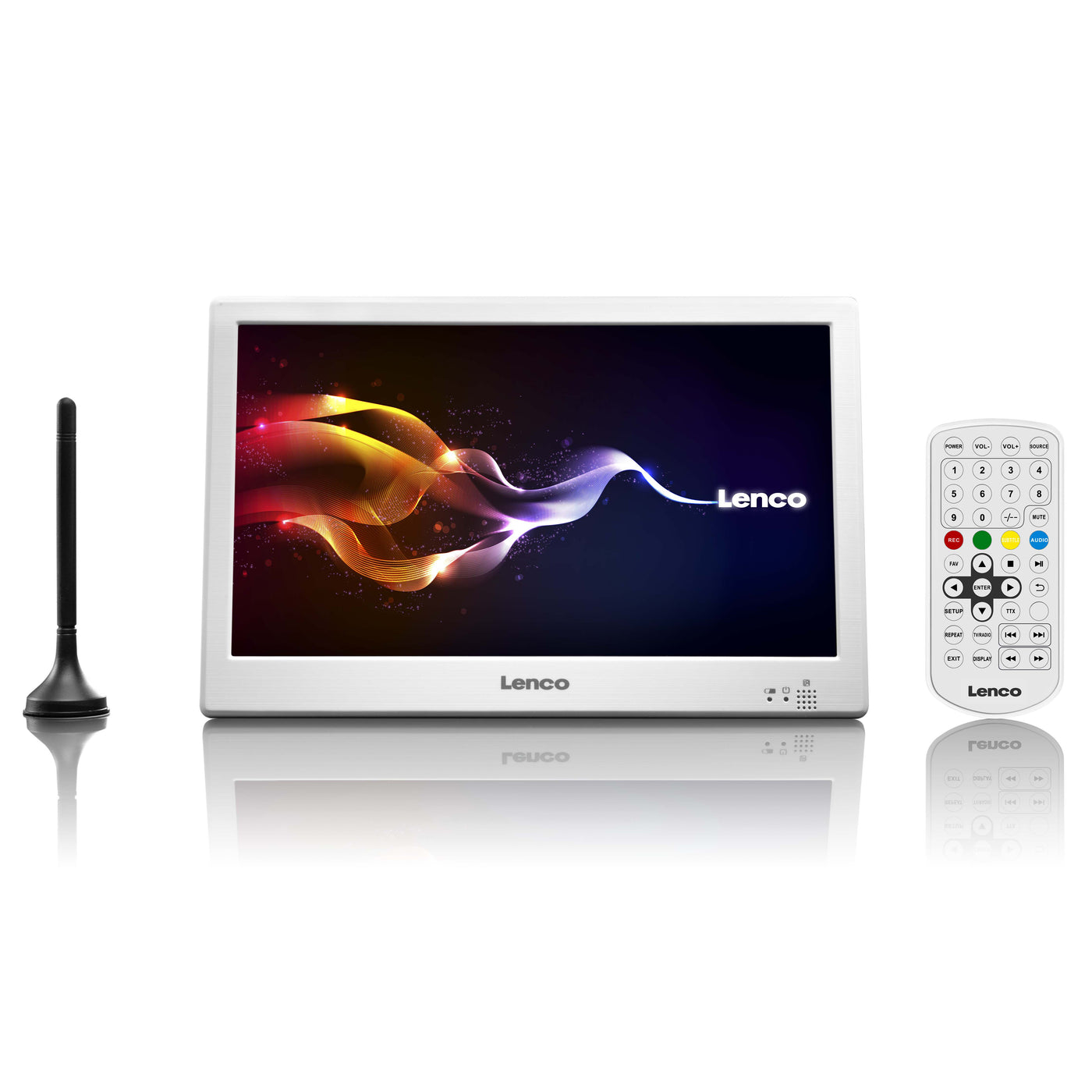 LENCO TFT-1028WH - Przenośny telewizor LCD 10" DBV-T2 i HDMI - Biały