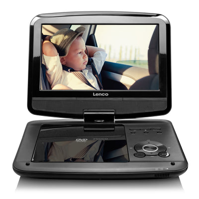 LENCO DVP-9413 - 9" Portable DVD-player with DVB-T2 receiver - Black