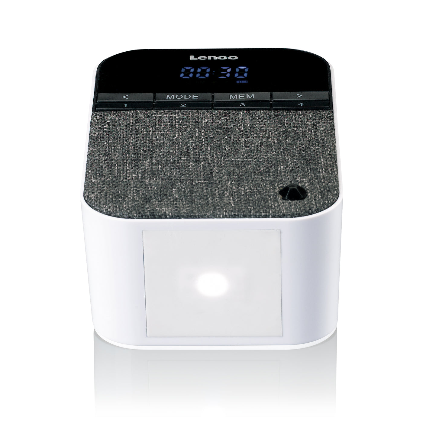 LENCO PPR-100WH - FM radio Bluetooth® speaker with removable plug - White