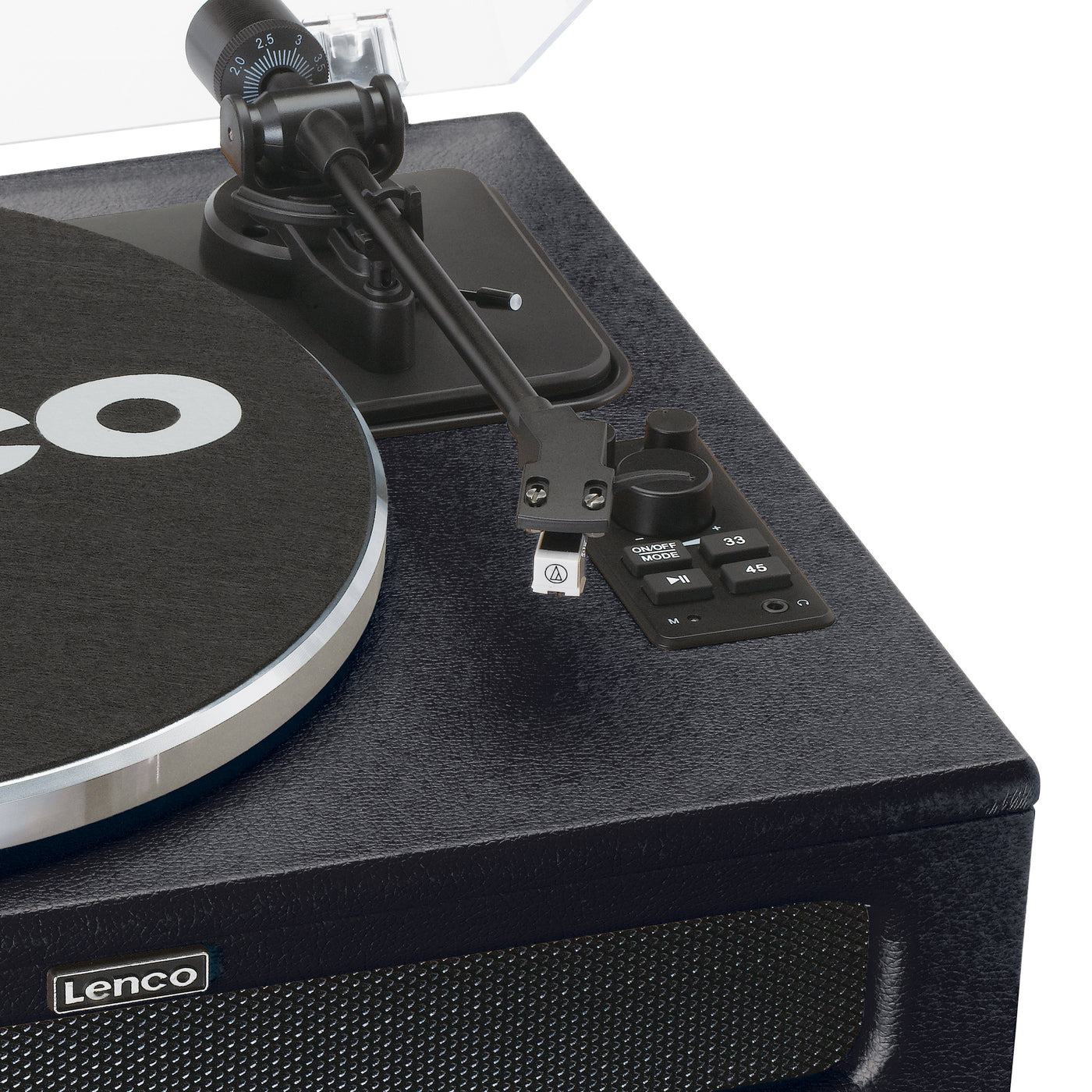LENCO LS-430BK - Gramofon z 4 wbudowanymi głośnikami - Czarny