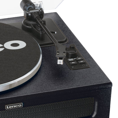 LENCO LS-430BK - Turntable with 4 built-in speakers - Black