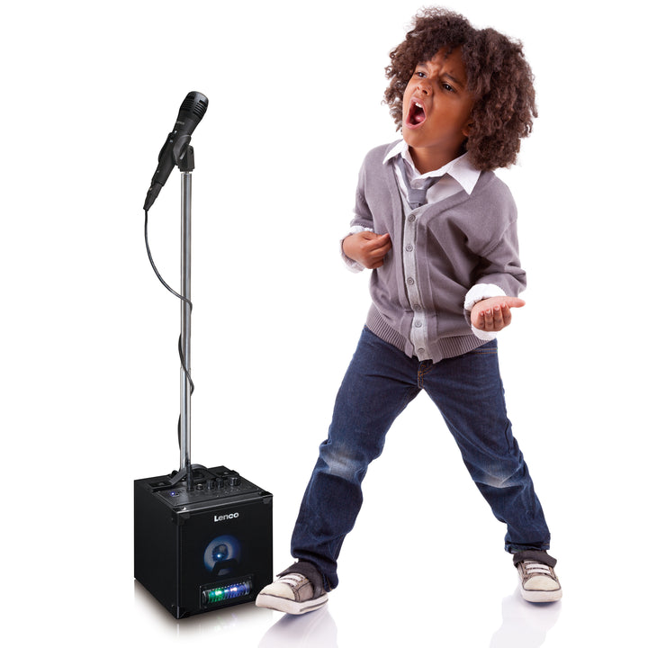 LENCO BTC-070BK - Bluetooth® 5.0 speaker with LED light animation