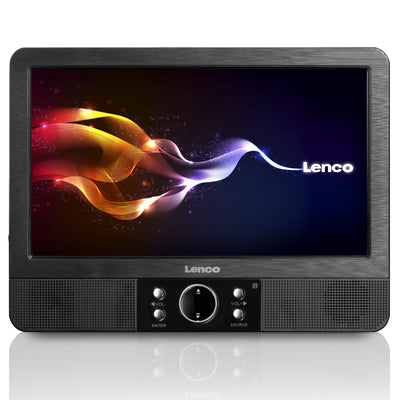 Lenco MES-403 - 9" Dual screen portable DVD player with USB and SD - Black