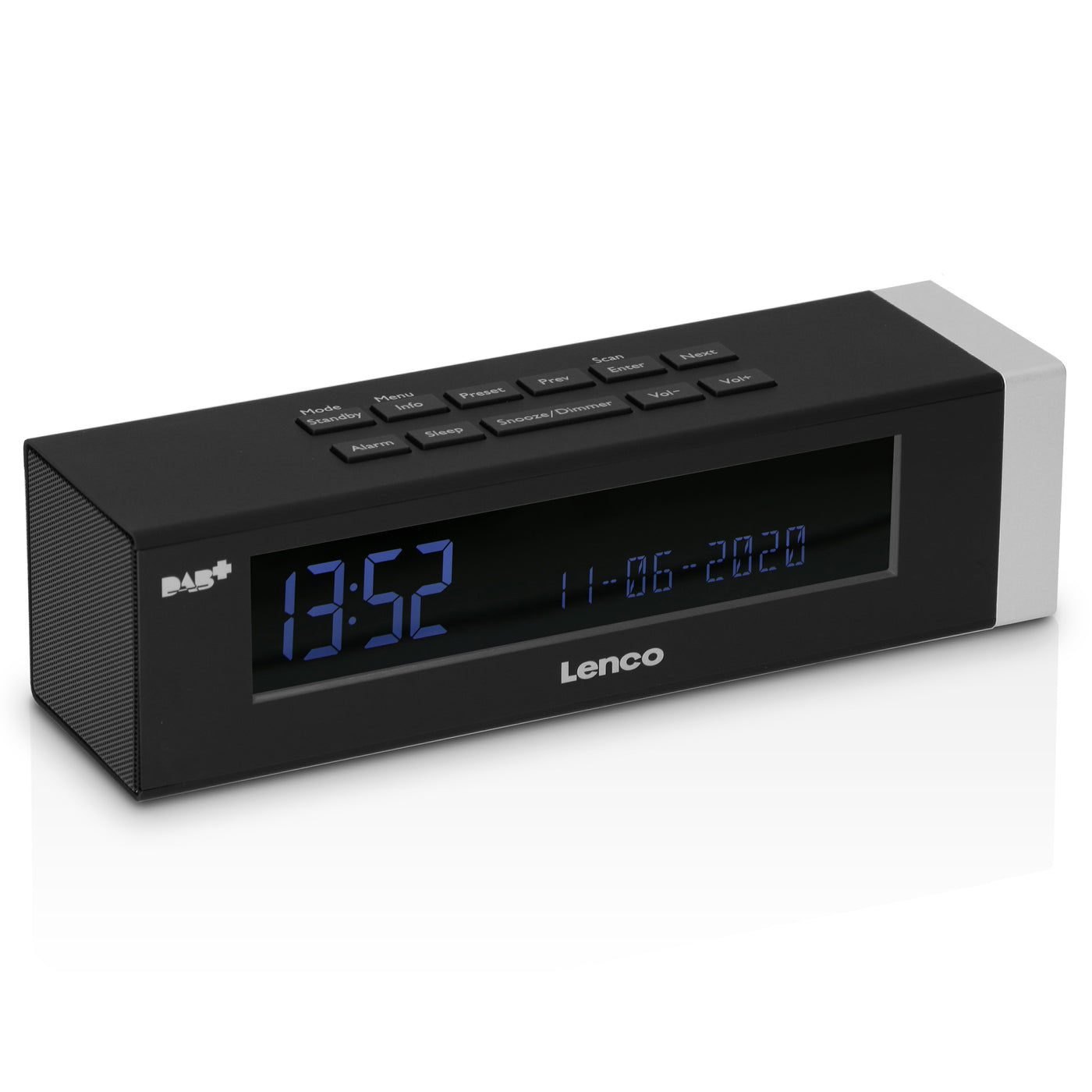 LENCO CR-630BK - Stereo DAB+/FM clock Radio with USB-port and AUX-input - Black