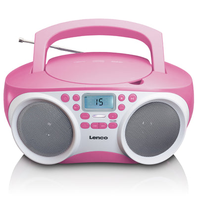 LENCO SCD-200PK -Radio CD Player with MP3 and USB function - Pink