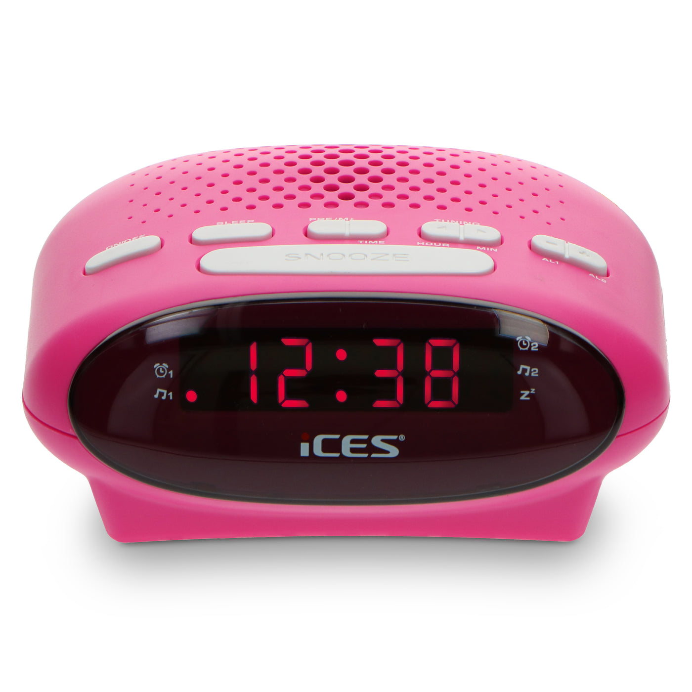 Ices ICR-210 Pink - FM Clock radio, pink