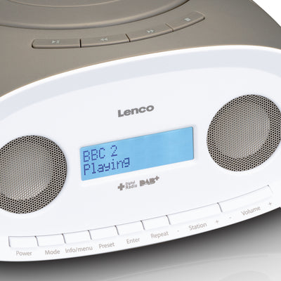 LENCO SCD-69TP - Boombox DAB+, FM z CD, MP3, USB - Taupe