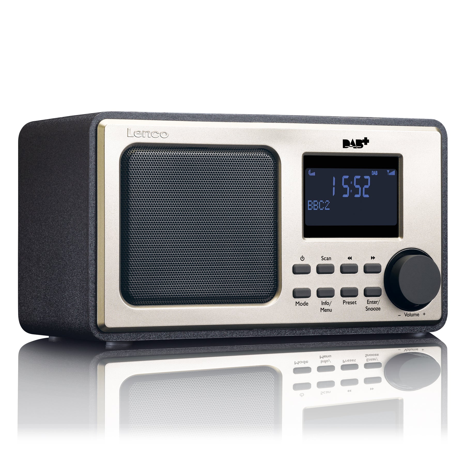 FM - Radio DAB+ Bl Alarm LENCO - Lenco-Catalog – DAR-010BK with AUX-input and Function
