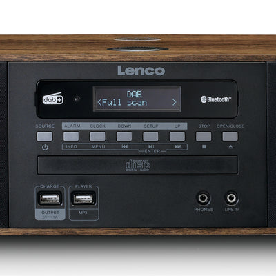 LENCO DAR-051WD - Radio stereo DAB+/FM, CD, 2 USB, Bluetooth®, QI i pilot