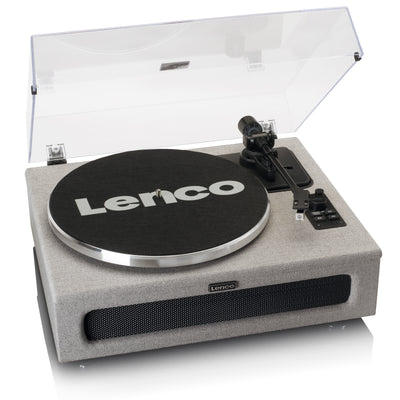 LENCO LS-440GY - Turntable with 4 built-in speakers - Fabric