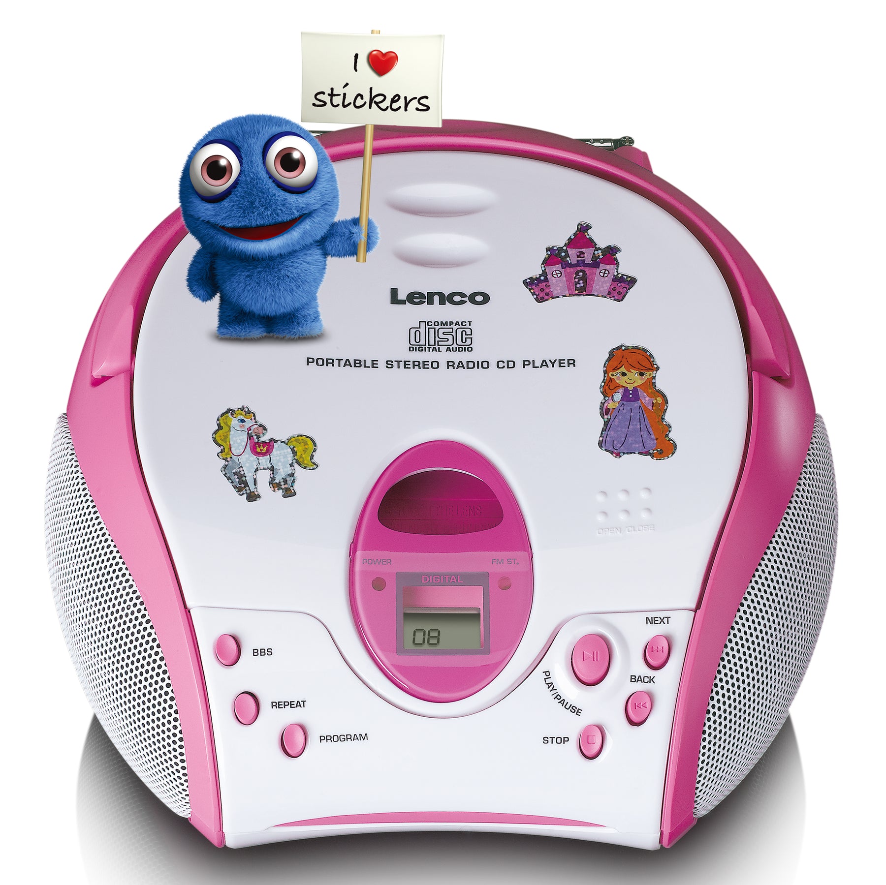 Lenco - Lecteur CD portable pour enfants avec casque, piles rechargeables  et limiteur de son intégré CD-021KIDS Multicolore - Radio, lecteur CD/MP3  enfant - Rue du Commerce