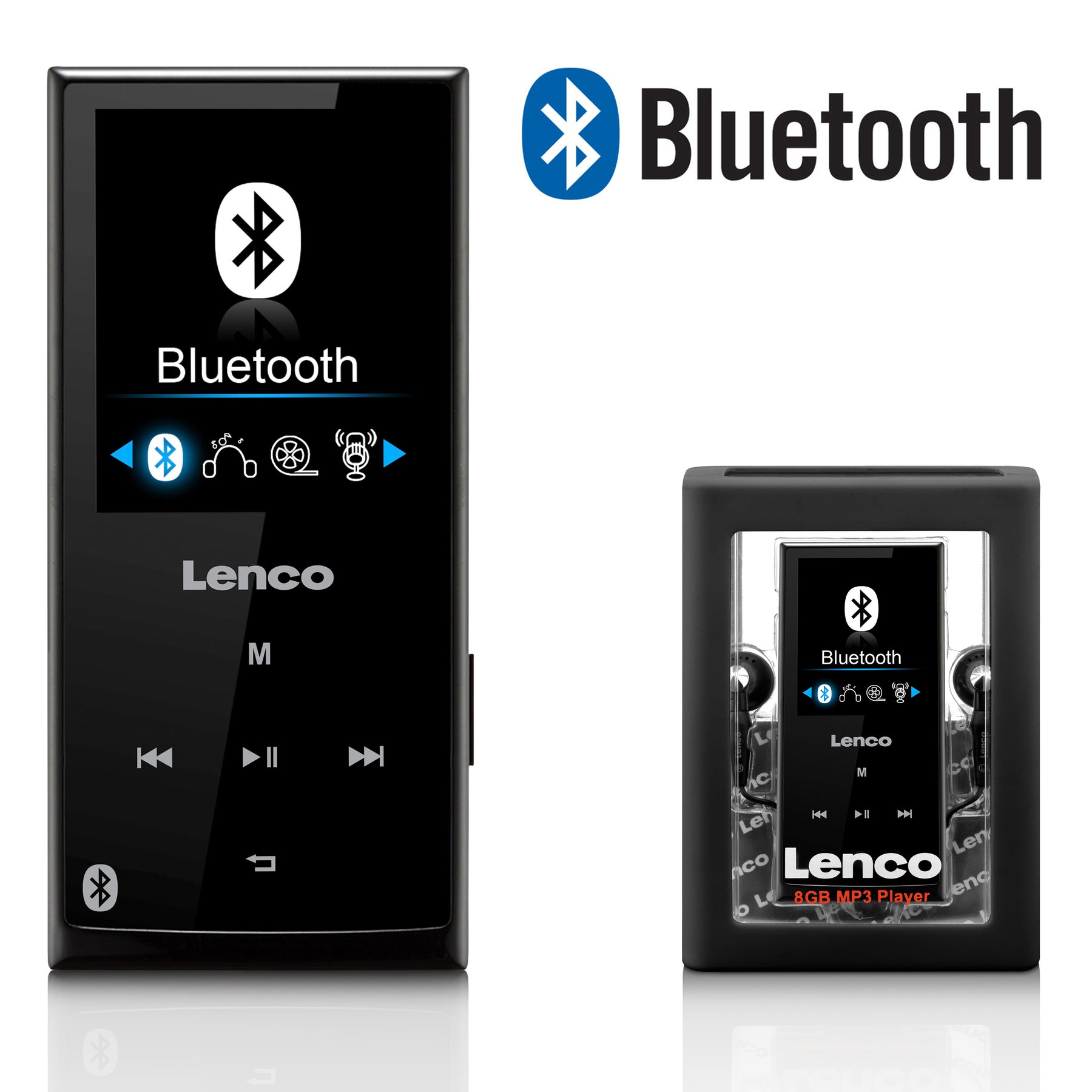 Lenco Xemio-768 Lime - Lecteur MP3 Bluetooth avec batterie rechargeable et  carte MicroSD 8 Go