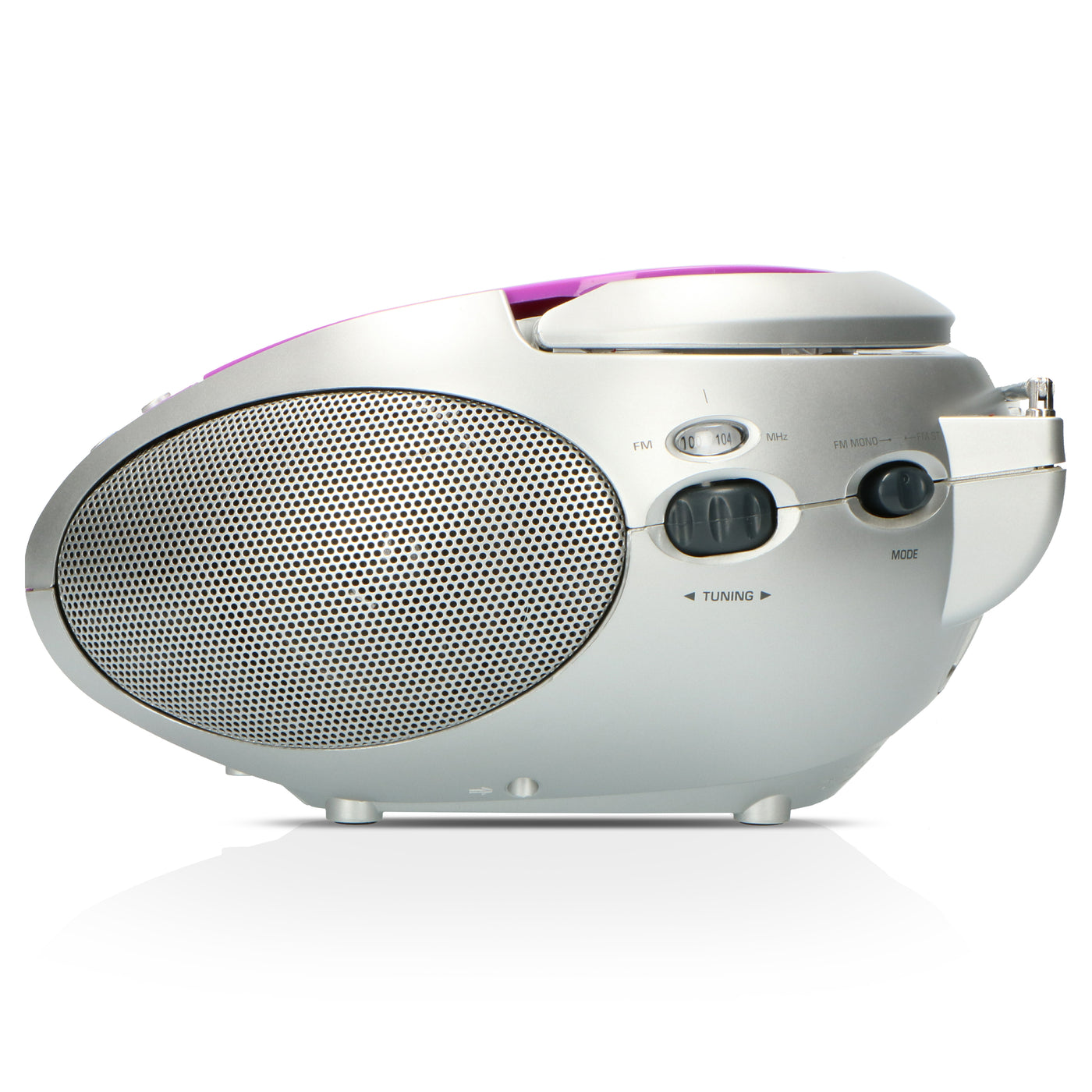 LENCO SCD-24 Purple - Portable stereo FM radio with CD player - Purple