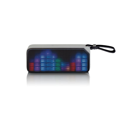 LENCO BT-191BK - Bluetooth® stereo speaker splashproof with party lights - Black