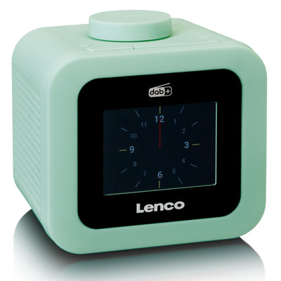 LENCO CR-620GN - Radiobudzik DAB+/FM z kolorowym wyświetlaczem - Zielony