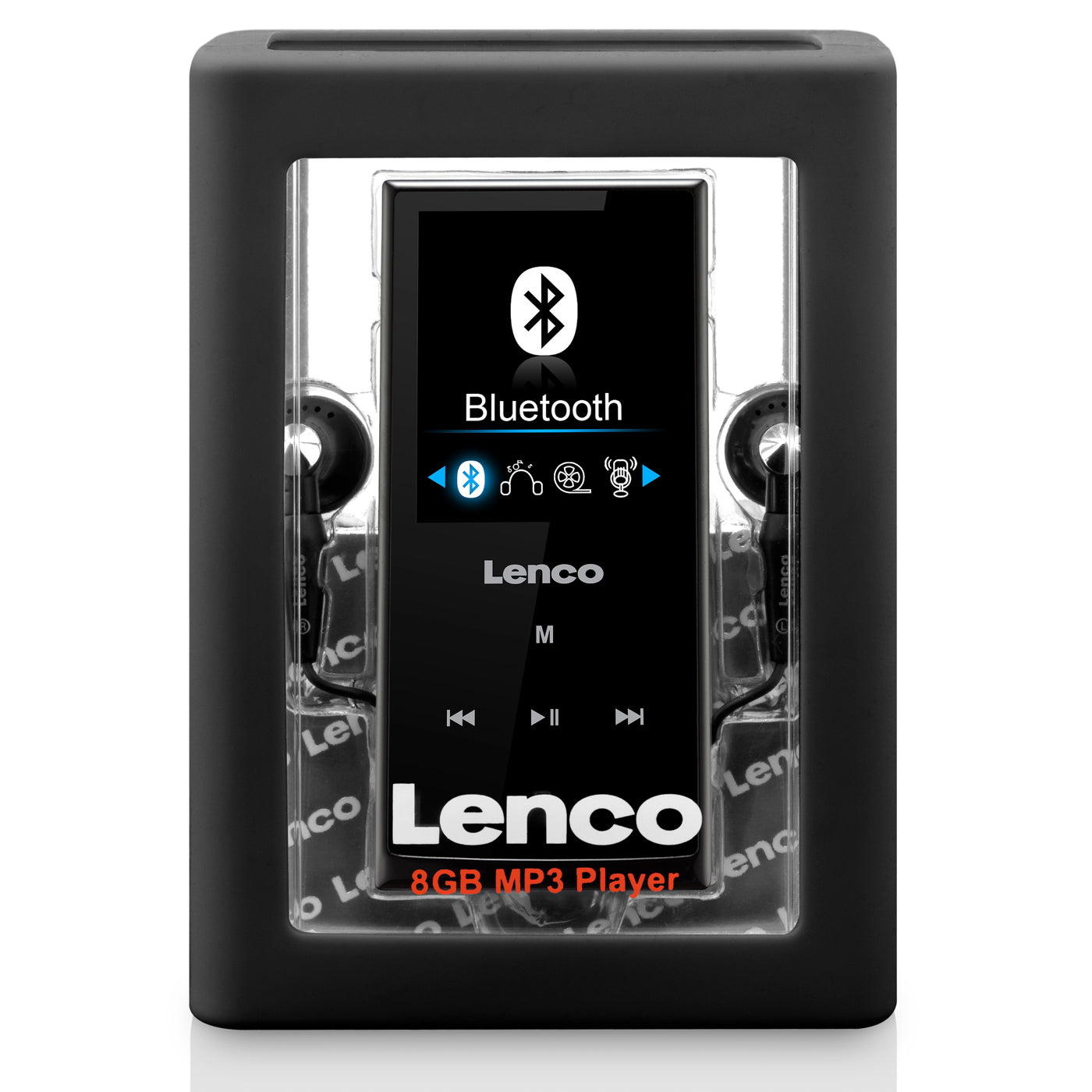 LENCO Xemio-760 Czarny - Odtwarzacz MP3/MP4 z pamięcią Bluetooth® 8GB - Czarny