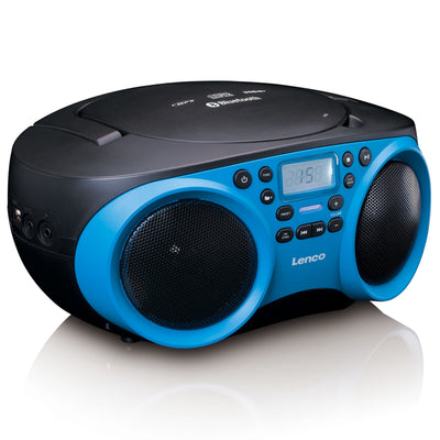 LENCO SCD-501BU Przenośny odtwarzacz CD-USB z radiem FM i Bluetooth® – niebieski
