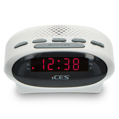 Ices ICR-210 White - FM Clock radio