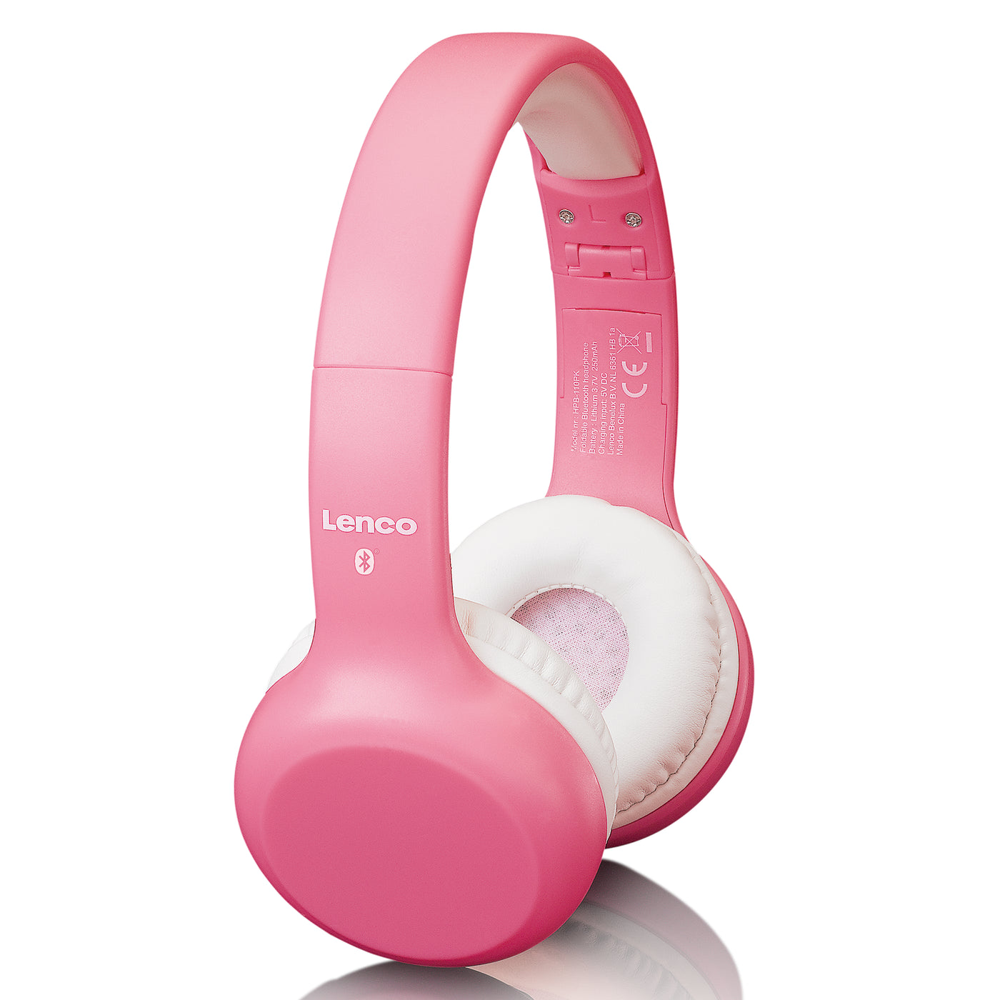 LENCO HPB-110PK - Składane dziecięce słuchawki Bluetooth® - Różowy