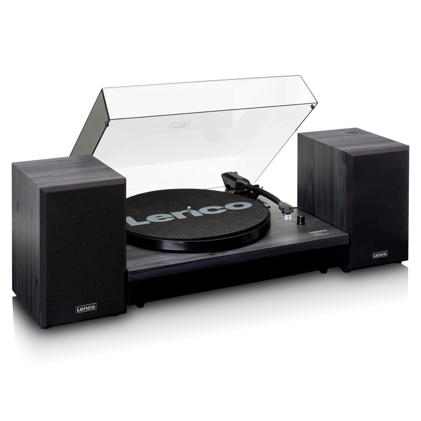 LENCO LS-301BK - separate – Lenco-Catalog speakers, with Turntable and two Bluetooth®
