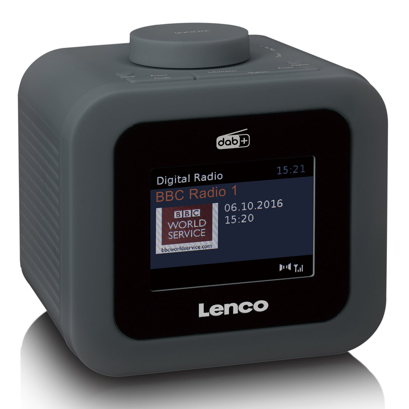 LENCO CR-620GY - DAB+/FM Clock Radio with colour display - Grey