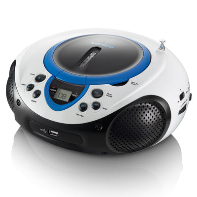 LENCO SCD-38 USB Blue - Portable FM Radio CD and USB player - Blue