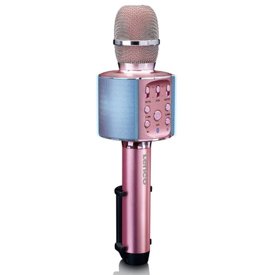 Lenco BMC-180PK - Bluetooth Karaoke microphone with speaker & lighting - Pink