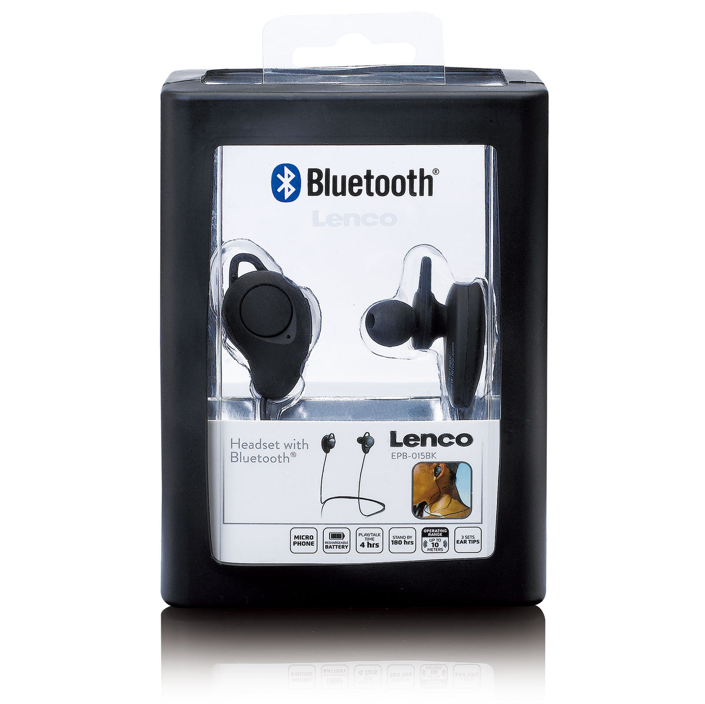 LENCO EPB-015BK - Wireless in-ear headset - Black