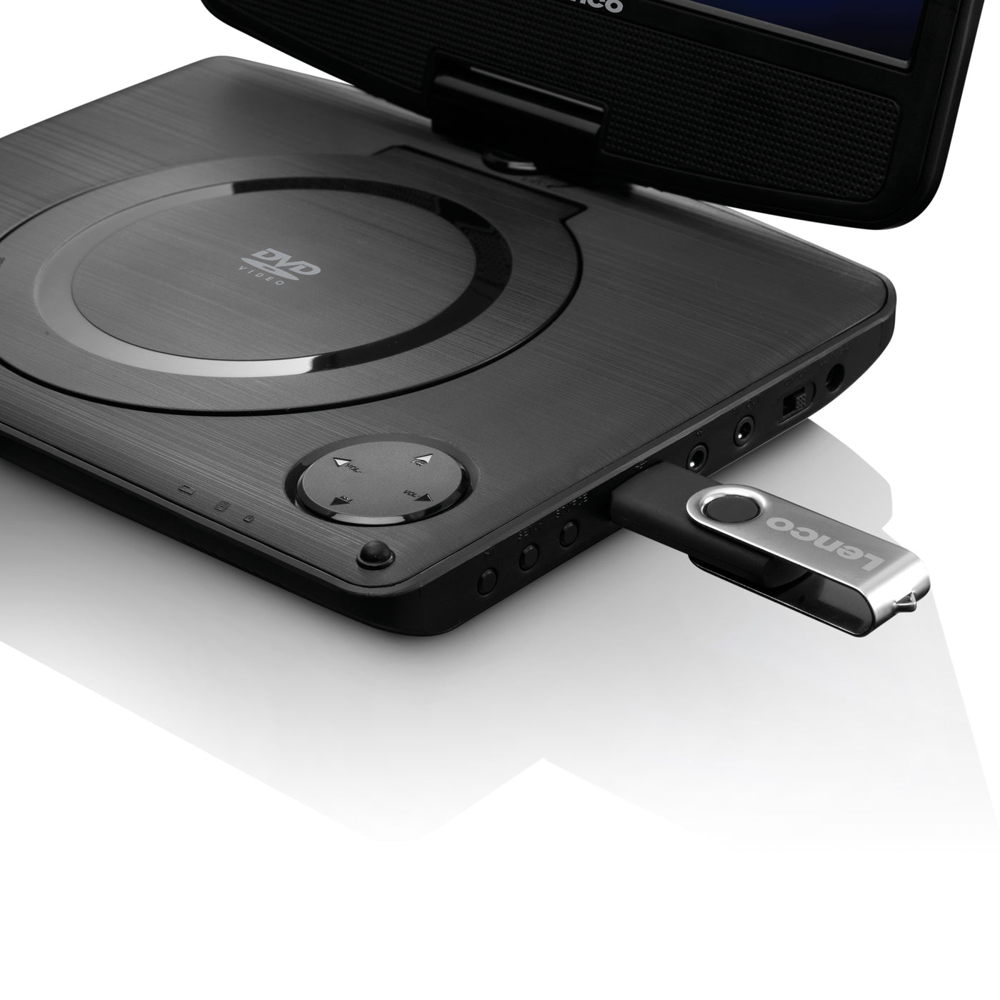 LENCO DVP-935 9-inch portable DVD player black with bracket