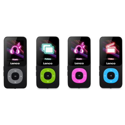 LENCO Xemio-659LM - MP3/MP4 player with 4GB micro SD card, lime