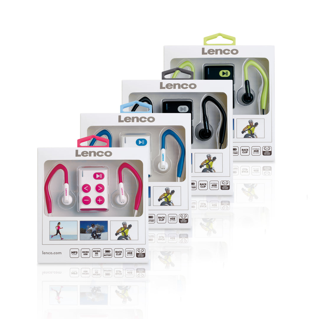 LENCO Xemio-154PK - Sport MP3 Player Incl. sport earbuds 4GB micro