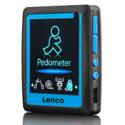 LENCO PODO-152 Blue - MP3/4 Player with Pedometer en 4GB - Blue