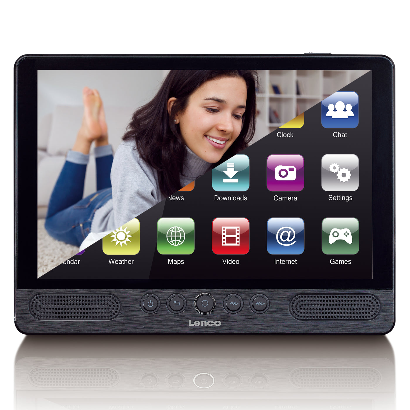 LENCO TDV-1000BK 10-calowy tablet - DVD - WIFI - USB - SD - Czarny
