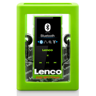 Lenco Xemio-760 BT Zielony - Odtwarzacz MP3/MP4 z pamięcią Bluetooth® 8GB - Zielony 