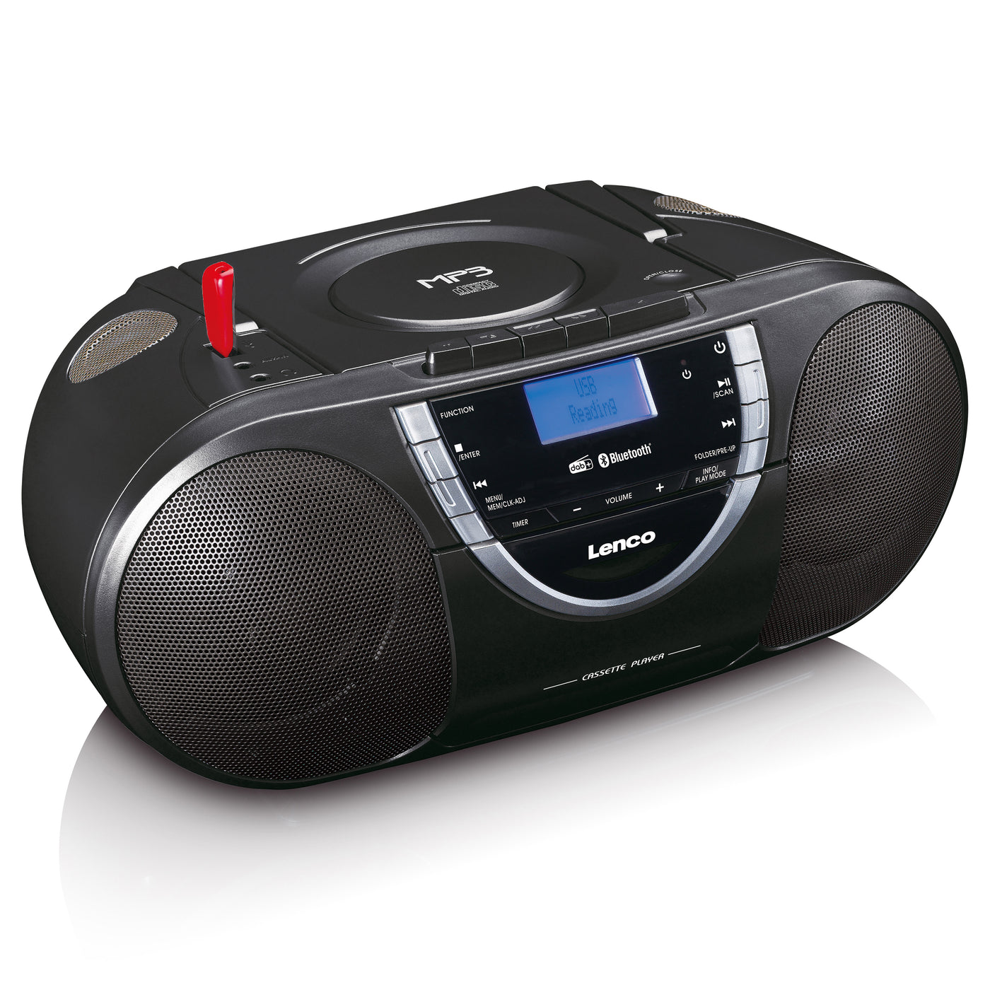 LENCO SCD-6900BK - Boombox z DAB+, radiem FM i odtwarzaczem CD/MP3 - Czarny