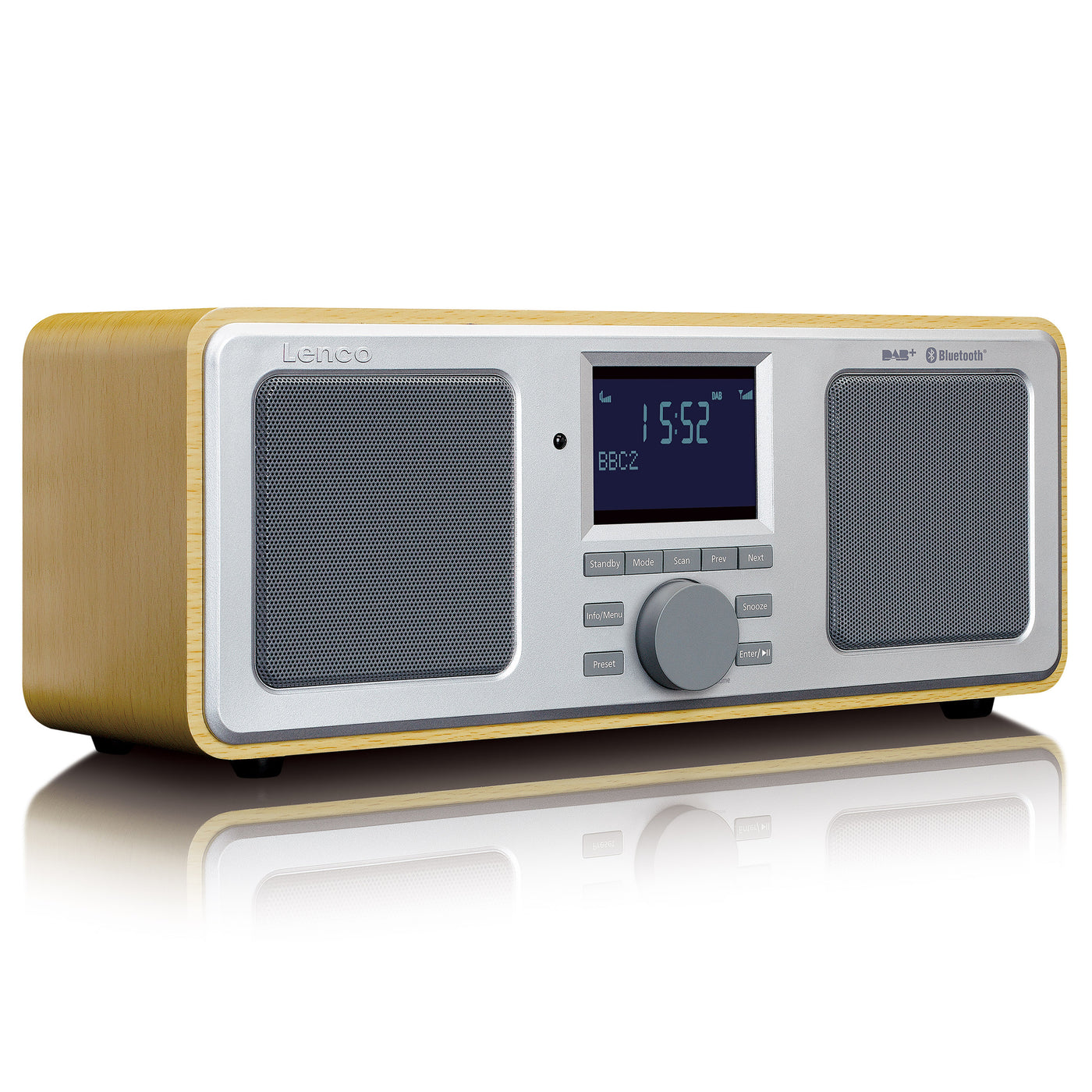 LENCO DAR-015WD - Radio stołowe - Bluetooth® - DAB+ - Drewno