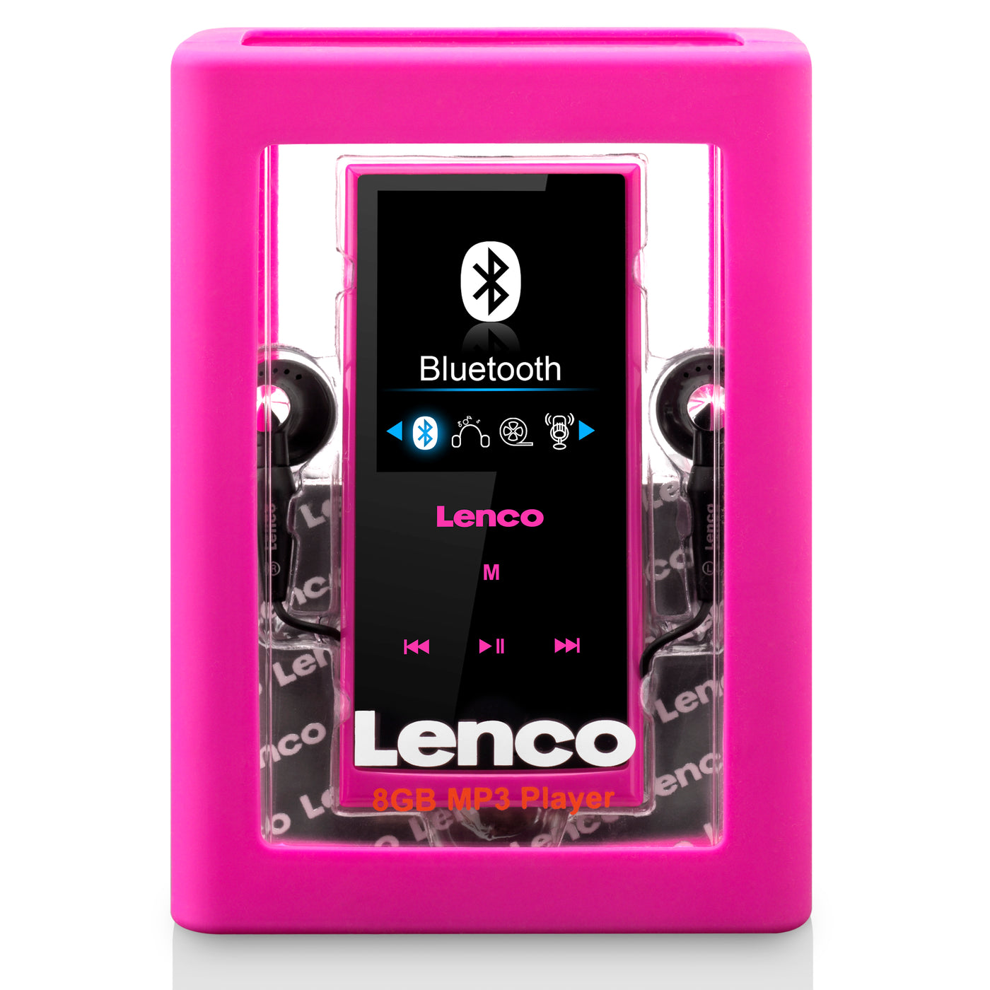 BT Pink 8GB Lenco-Catalog MP3/MP4 player Bluetooth® - - with memory Lenco – Xemio-760