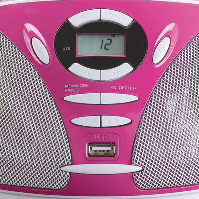 LENCO SCD-300PK - Portable Radio MP3 CD USB - Pink
