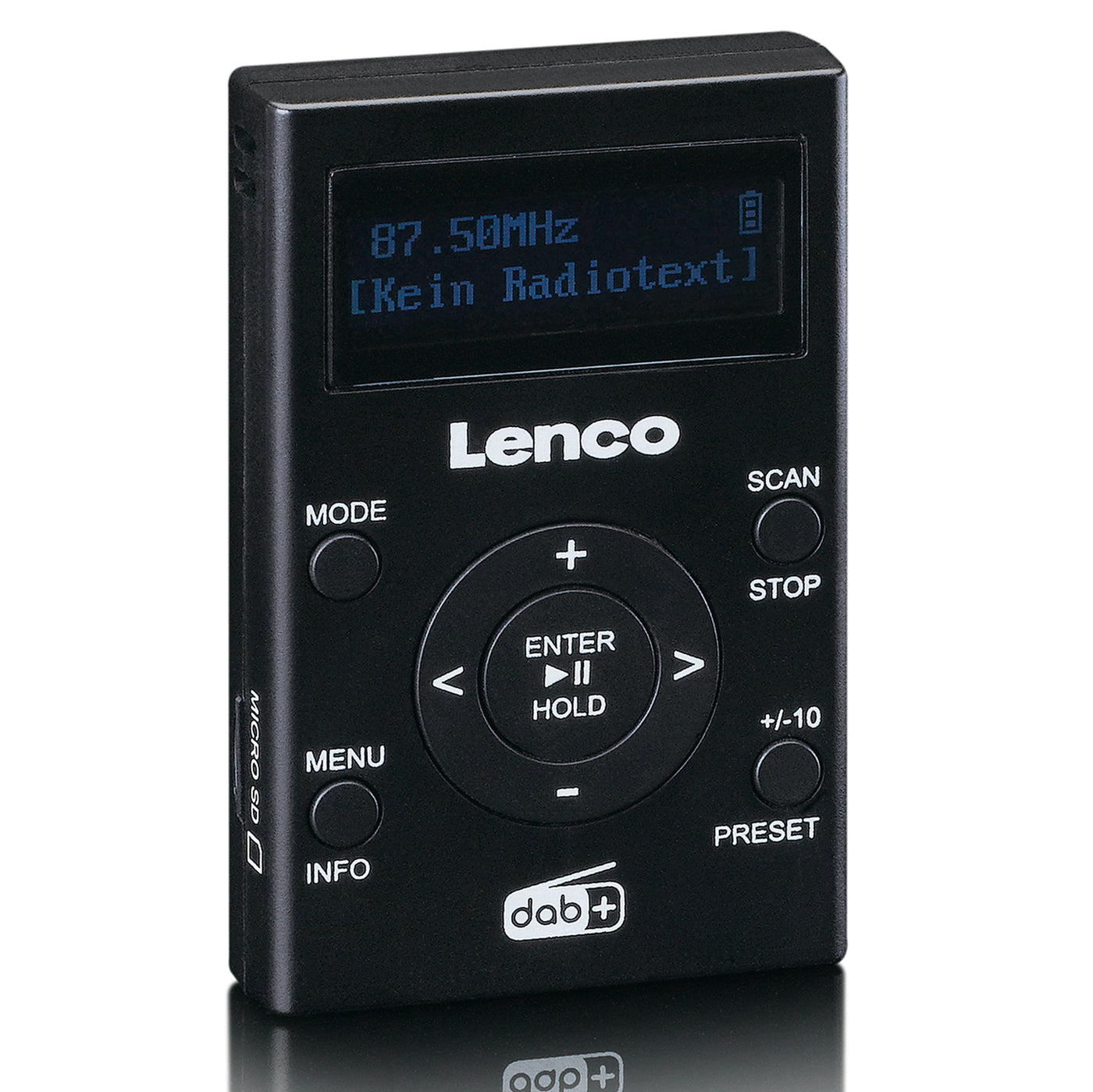 LENCO PDR-011BK - Kieszonkowe radio DAB+/FM i odtwarzacz MP3