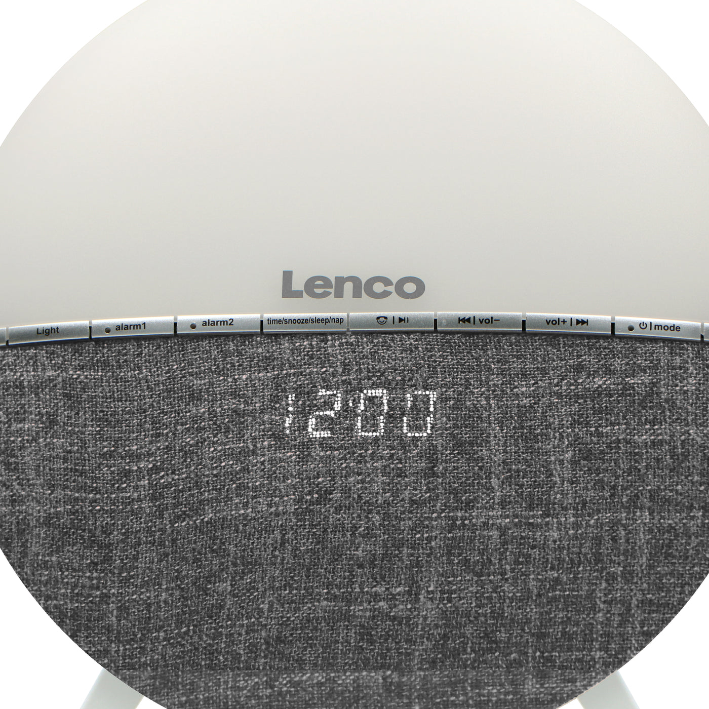 LENCO CRW-4GY - Radio z budzikiem FM - Światło budzenia za pomocą Bluetooth® - Szary 
