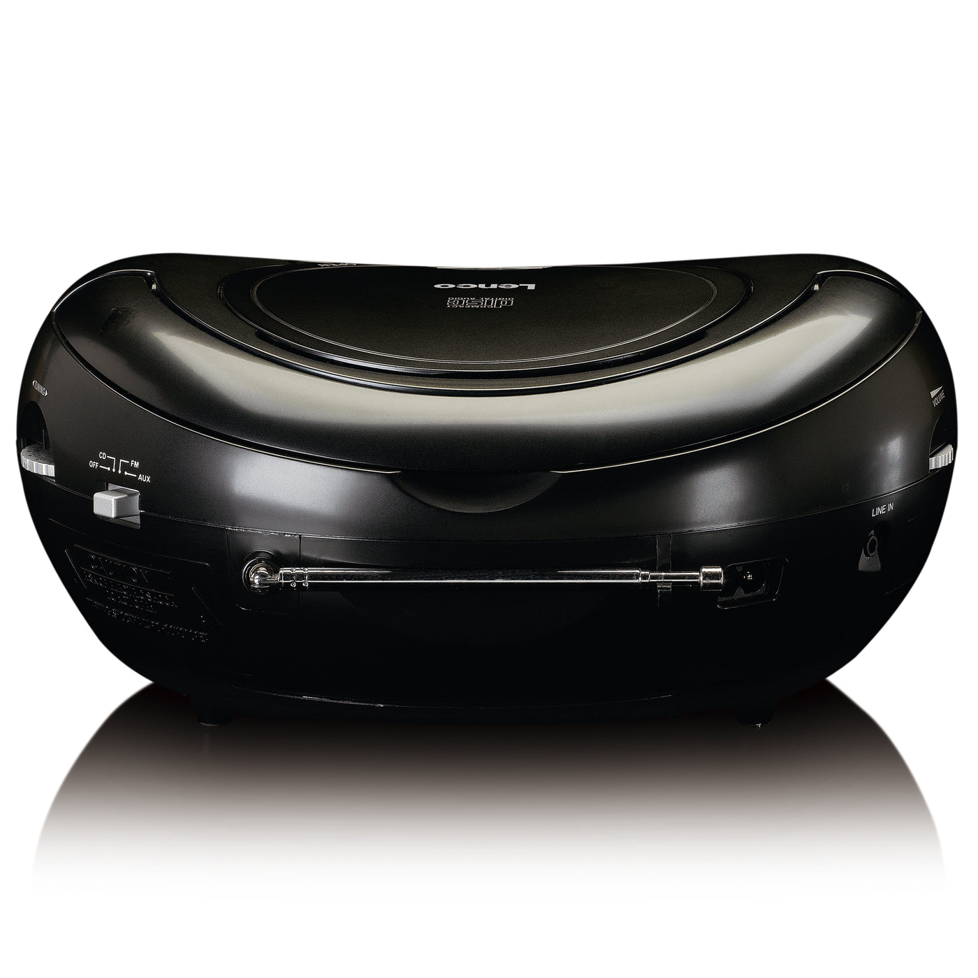 LENCO SCD-12BK - Stereo Portable FM Radio/CD player - Black