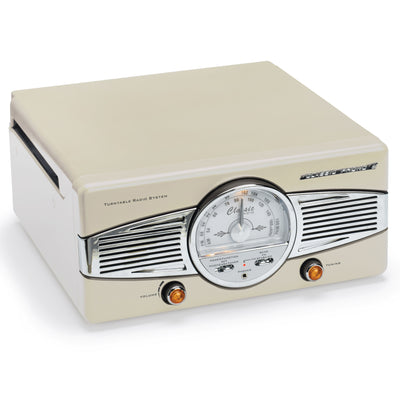 CLASSIC PHONO TT-28 C - Turntable with Radio - speakers - Cream