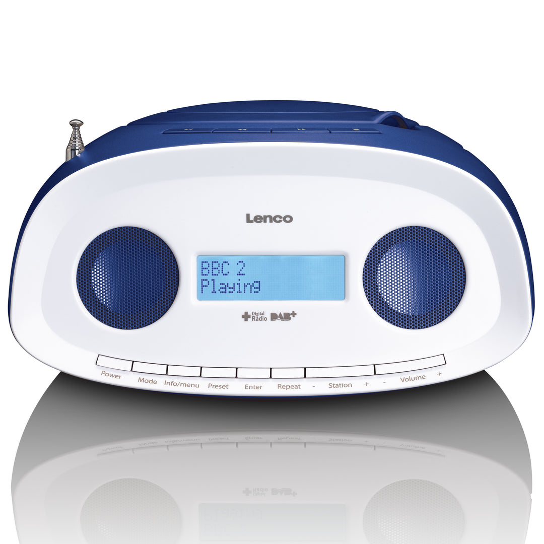 Danablu DEMO CD ダナブル LENCO SCD-69BU - DAB+, FM boombox with CD, MP3, USB - Blue