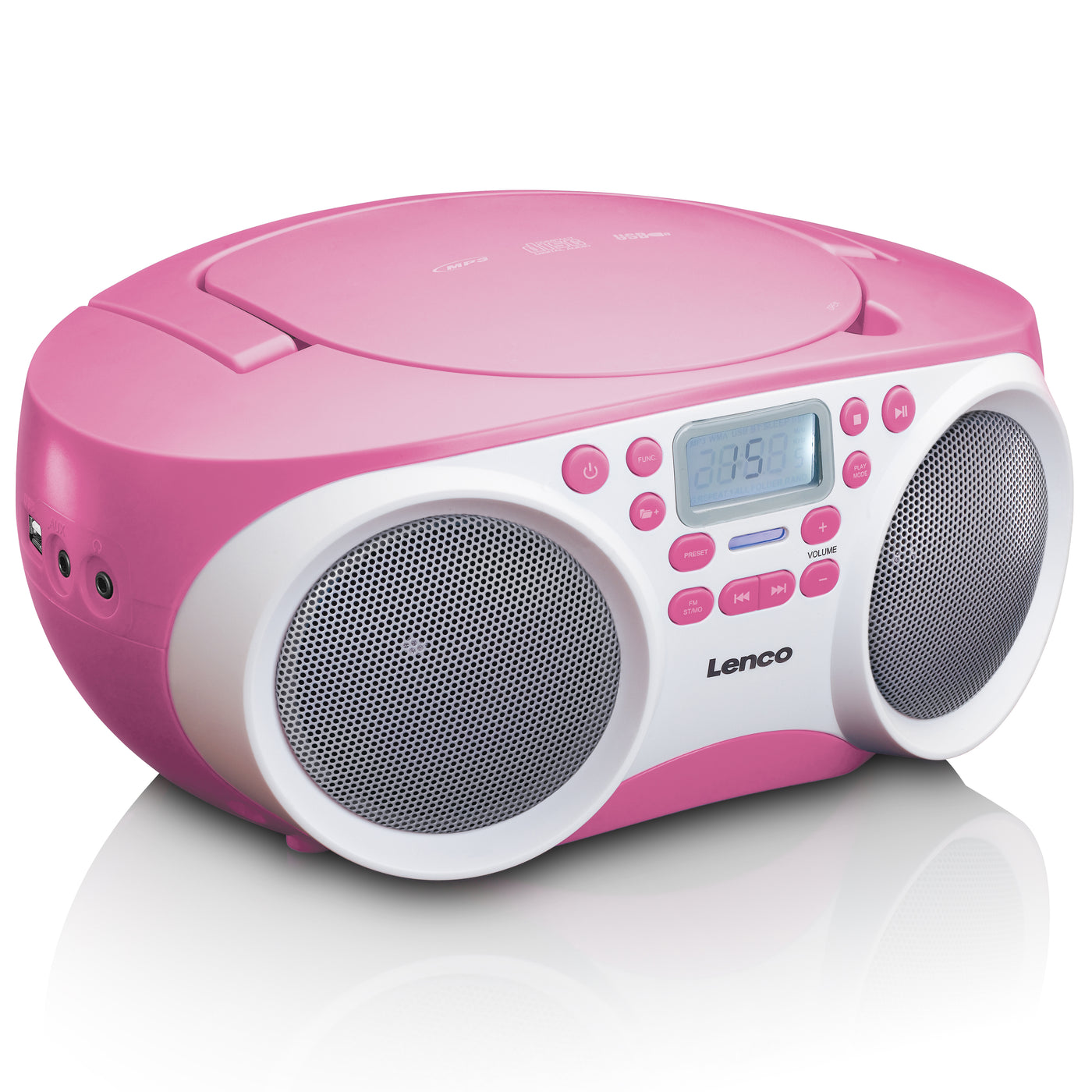LENCO SCD-200PK -Radioodtwarzacz CD z funkcją MP3 i USB - Różowy