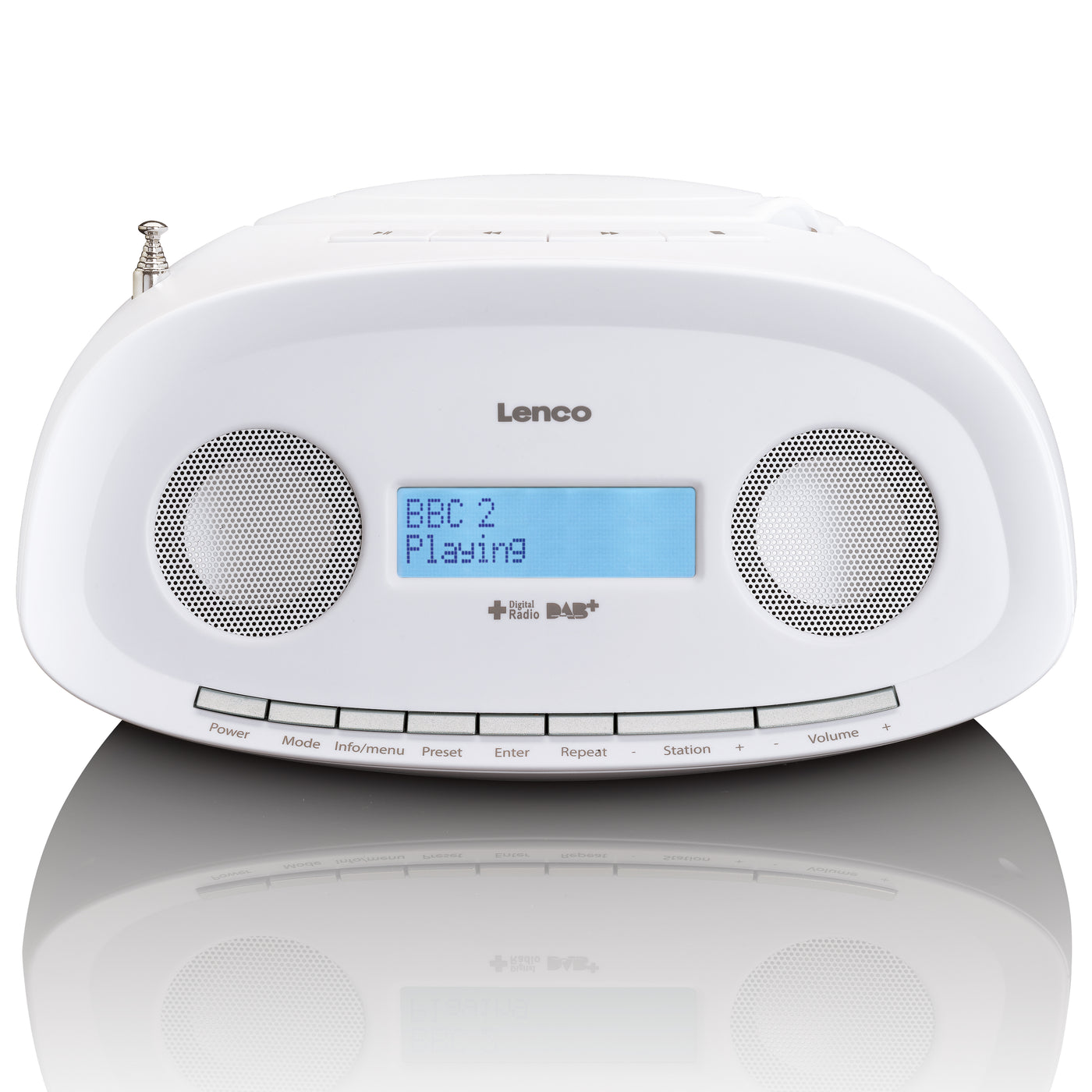 LENCO SCD-69WH - DAB+, FM boombox with CD, MP3, USB - White